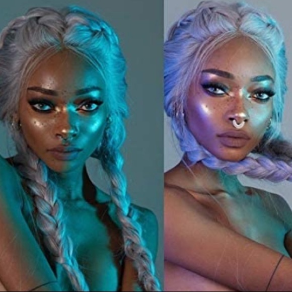 22” GREY braided lace front wig * NEW*